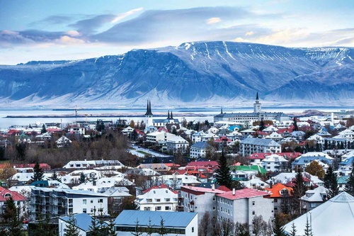 Nem szőtt fotótapéta Reykjavík, Izland 375 x 250 cm