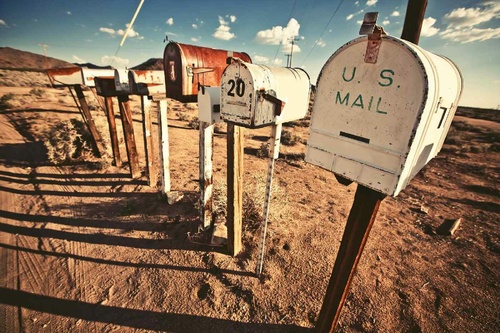 Nem szőtt fotótapéta Régi postaládák 375 x 250 cm